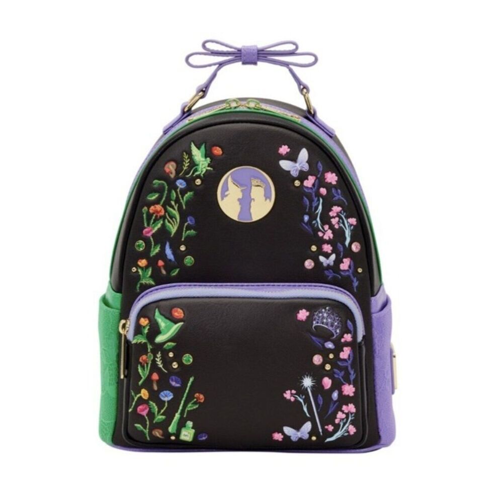Loungefly Wicked Glinda & Elphaba Floral & Lace Mini Backpack Embroidered NWT